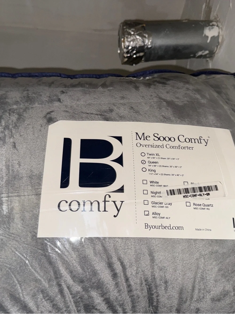Grey Comforter - Plush Home Bedding